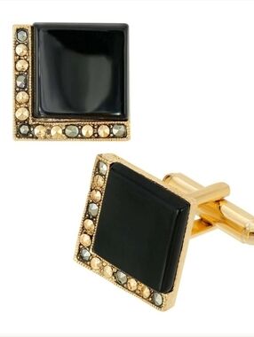 Signature 1928 Art Deco Style Square Cufflinks